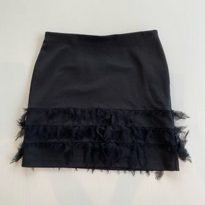 Ann Taylor Black Feather Skirt
